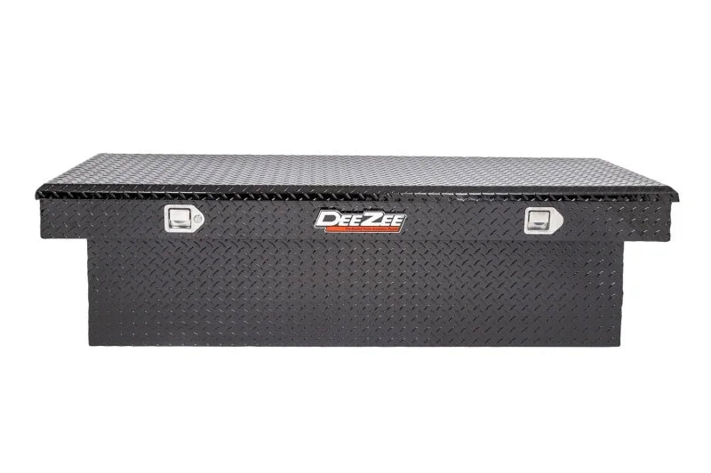 Deezee Universal Tool Box - Red Crossover - Single Lid Black BT (Deep Black) - Side View