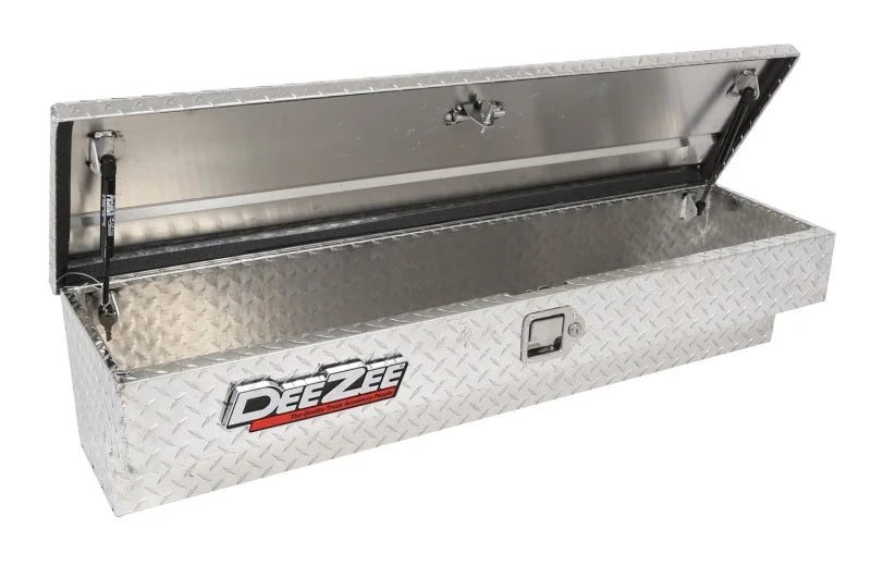 Deezee Universal Tool Box - Red Side Mount BT Alum 48In - Back View