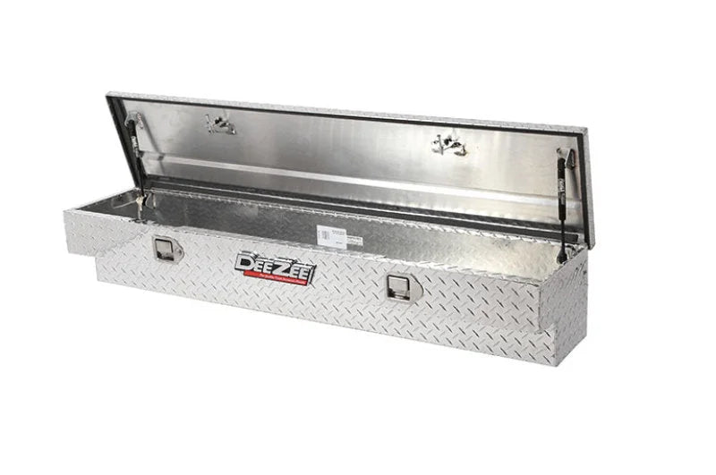 Deezee Universal Tool Box - Red Side Mount BT Alum 68In - Side View