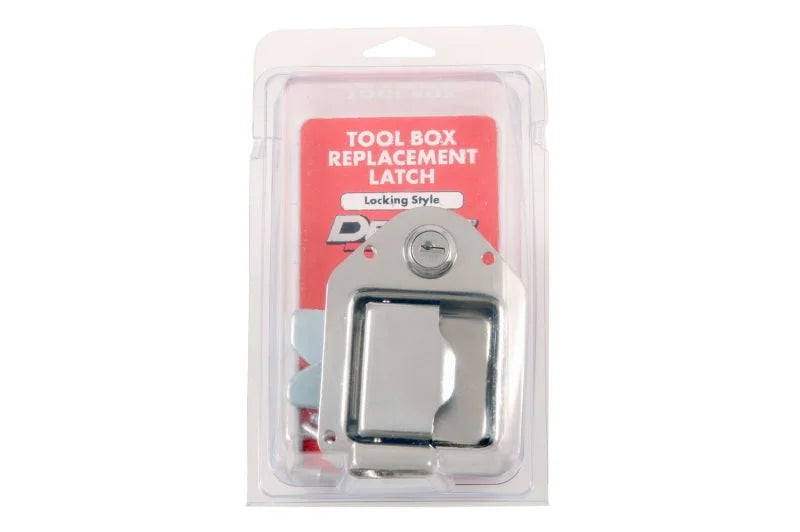 Deezee Universal Tool Box - Service Parts Locking Latch - Installation View