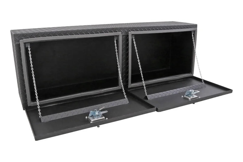 Deezee Universal Tool Box - Specialty 60In Topsider Black BT Alum (Txt Blk) - Back View