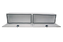 Load image into Gallery viewer, Deezee Universal Tool Box - Specialty 96In Topsider White BT Alum - Back View