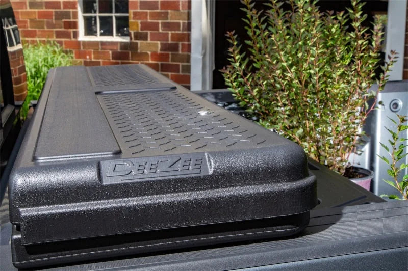 Deezee Universal Tool Box - Specialty Crossover Toolbox Plastic Mid Size - Installation View