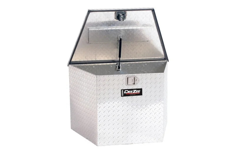 Deezee Universal Tool Box - Specialty Large Triangle BT Alum - Back View