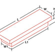Load image into Gallery viewer, Deezee Universal Tool Box - Specialty Narrow BT Alum FULLSIZE - Side View