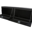 Load image into Gallery viewer, Deezee Universal Tool Box - Specialty Topsider Black BT Alum - Back View