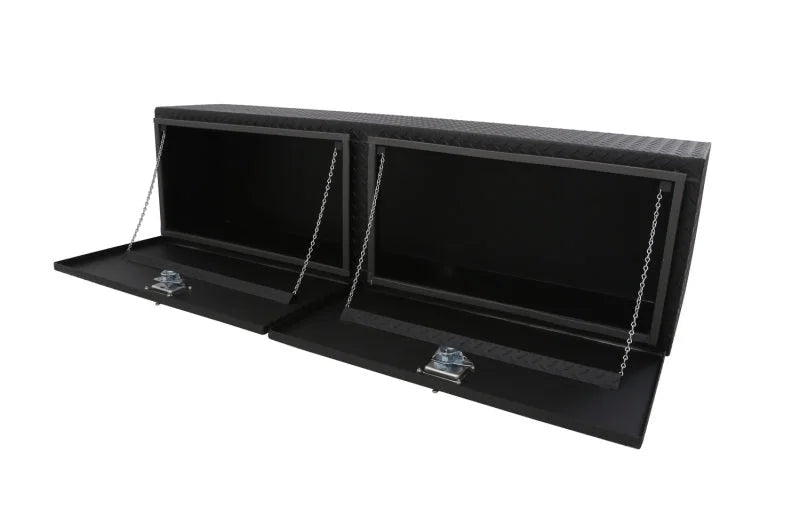 Deezee Universal Tool Box - Specialty Topsider Black BT Alum - Back View