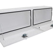 Load image into Gallery viewer, Deezee Universal Tool Box - Specialty Topsider White BT Alum - Detail View