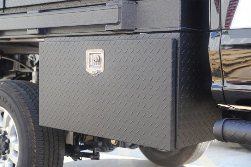 Deezee Universal Tool Box - Specialty Underbed Black BT Alum 36X20X18 (Txt Blk) - Side View