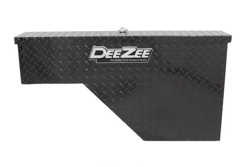 Deezee Universal Tool Box - Specialty Wheel Well Black BT (Passenger Side) - Back View