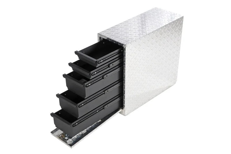 Deezee Universal Tool Box - Wheel Well Box With Drawers (Aluminum) - Main Product View