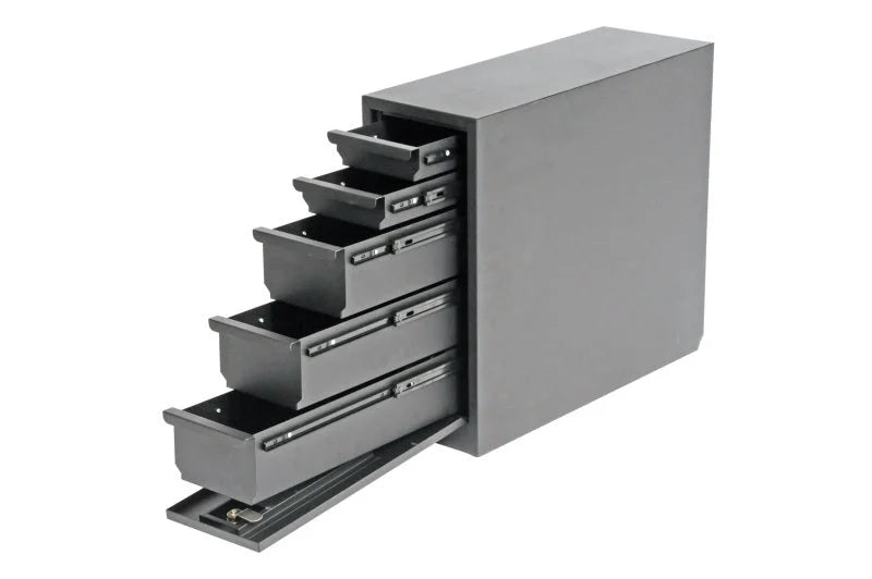 Deezee Universal Tool Box - Wheel Well Box With Drawers (Steel) - Main Product View