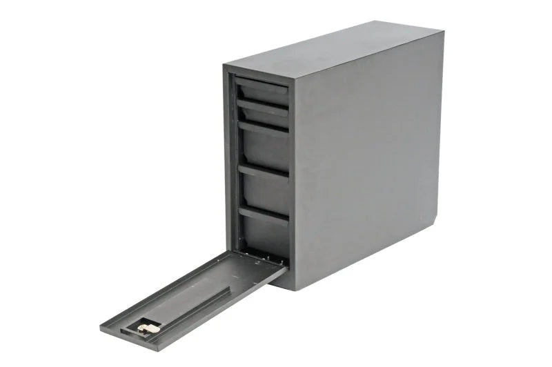 Deezee Universal Tool Box - Wheel Well Box With Drawers (Steel) - Side View