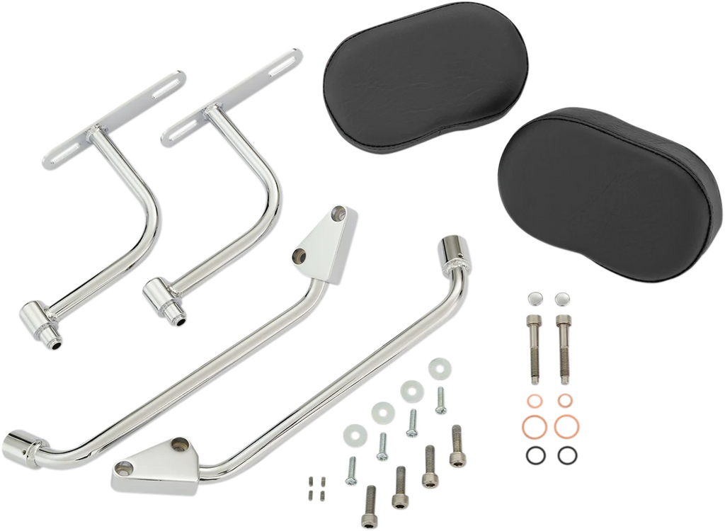 Deluxe Armrest - Passenger - Black - Indian Show Chrome - Main Product View