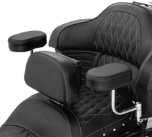 Load image into Gallery viewer, Deluxe Armrest - Passenger - Black - Indian Show Chrome - Back View