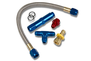 Demon Fuel Systems Complete kit with braided stainless steel line, fittings, and O-rings 140020