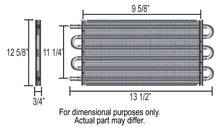 Load image into Gallery viewer, Derale 10 Pass 13" Series 7000 Copper/Aluminum Transmission Cooler, -6AN - Side View