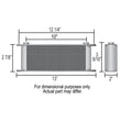 Load image into Gallery viewer, Derale 10 Row Series 10000 Stack Plate Cooler, -10AN O-ring Female - Side View