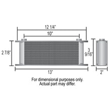 Load image into Gallery viewer, Derale 10 Row Series 10000 Stack Plate Cooler, -10AN O-ring Female - Side View
