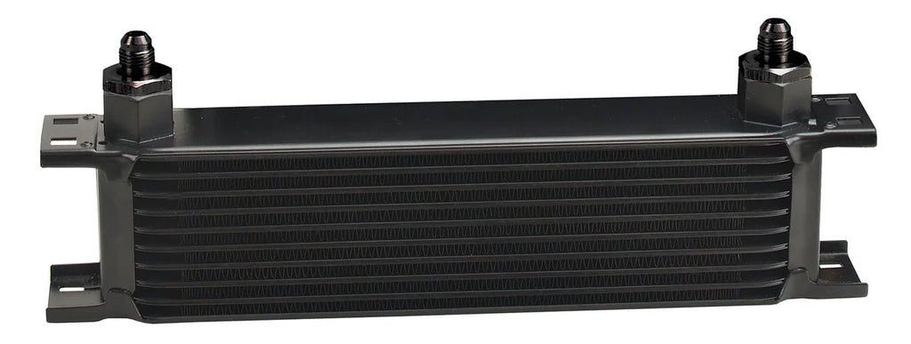 Derale 10 Row Series 10000 Stack Plate Transmission Cooler Kit, -6AN - Side View