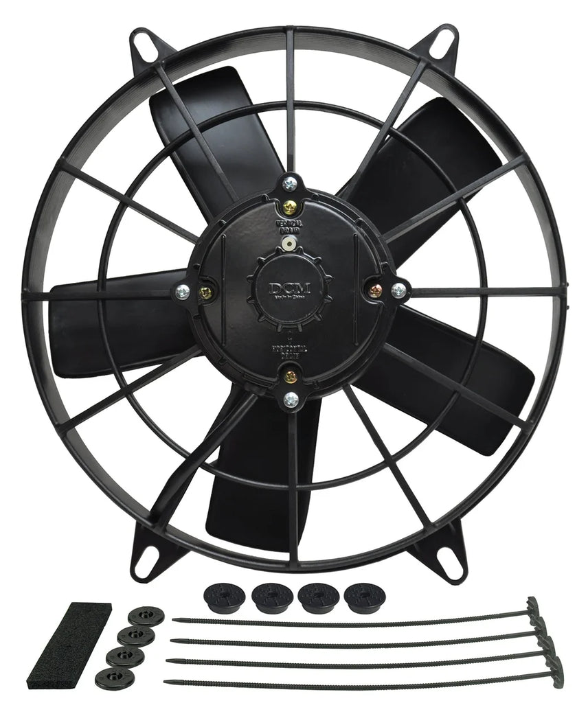 Derale 11" High Output Electric Puller Fan with Standard Mount Kit - Side View