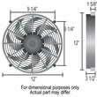 Load image into Gallery viewer, Derale 12" High Output IP-68 Electric Puller Fan - Side View