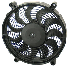 Load image into Gallery viewer, Derale 12" High Output Single RAD Pusher/Puller Fan with Premium Mount Kit - Side View