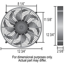 Load image into Gallery viewer, Derale 12" High Output Single RAD Pusher/Puller Fan with Premium Mount Kit - Detail View