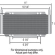 Load image into Gallery viewer, Derale 13 Row Series 8000 Plate &amp; Fin Cooler, 11/32" - Side View