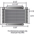 Load image into Gallery viewer, Derale 13 Row Series 9000 Plate &amp; Fin Cooler, 1/2" NPT - Side View