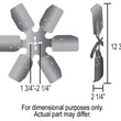 Load image into Gallery viewer, Derale 13" Standard Rotation Rigid Race Fan, Aluminum Blade - Side View