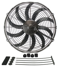 Load image into Gallery viewer, Derale 14" High Output Curved Blade Electric Puller Fan - Main Product View