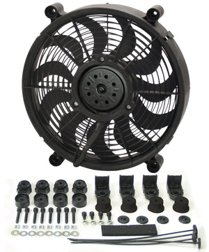 Derale 14" High Output Single RAD Pusher/Puller Fan with Premium Mount Kit 16214 - Main Product View