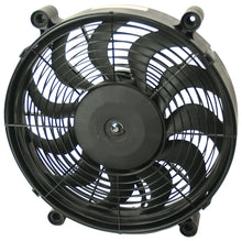Load image into Gallery viewer, Derale 14&quot; High Output Single RAD Pusher/Puller Fan with Premium Mount Kit 16214 - Side View