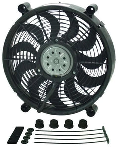 Derale 14" High Output Single RAD Pusher/Puller Fan with Standard Mount Kit 18214 fits 1960-2015 Acura / Audi / BMW and more