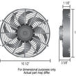 Load image into Gallery viewer, Derale 16" Dyno-Cool Curved Blade Electric Fan - Side View