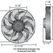 Load image into Gallery viewer, Derale 16" High Output Curved Blade Electric Puller Fan - Side View