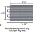 Load image into Gallery viewer, Derale 16 Pass 16" Tube &amp; Fin Electra-Cool Replacement Cooler, -8AN 15300 - Detail View