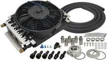 Load image into Gallery viewer, Derale 16 Pass Electra-Cool Remote Engine Oil Cooler Kit, -8AN Inlets - Main Product View