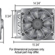 Load image into Gallery viewer, Derale 16 Pass Electra-Cool Remote Engine Oil Cooler Kit, -8AN Inlets - Side View
