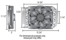 Load image into Gallery viewer, Derale 16 Pass Electra-Cool Remote Engine Oil Cooler Kit, -8AN Inlets - Side View