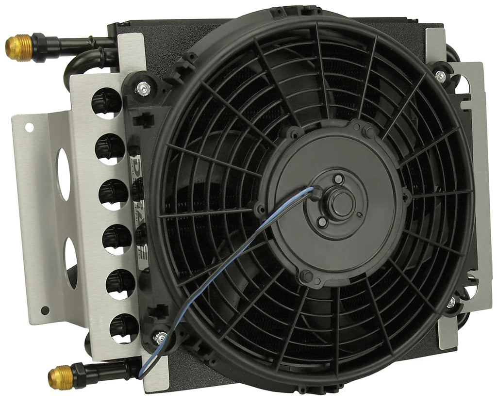 Derale 16 Pass Electra-Cool Remote Transmission Cooler Kit, -8AN Inlets 15900 - Side View