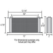 Load image into Gallery viewer, Derale 16 Row Series 10000 Stack Plate Oil Fluid Cooler, -10AN O-ring Female - Side View
