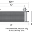Load image into Gallery viewer, Derale 16 Row Series 10000 Stack Plate Transmission Cooler Kit, -6AN 13402 - Side View