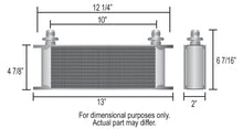 Load image into Gallery viewer, Derale 16 Row Series 10000 Stack Plate Transmission Cooler Kit, -6AN 13402 - Side View