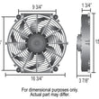 Load image into Gallery viewer, Derale 16" Tornado Electric Fan &amp; 180°F Dual Probe Fan Controller Kit - Side View