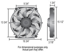 Load image into Gallery viewer, Derale 16" Tornado Electric Fan &amp; 180°F Dual Probe Fan Controller Kit - Side View