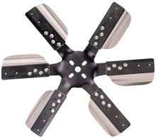 Load image into Gallery viewer, Derale 17" Heavy Duty Stainless Steel Reverse Rotation Flex Fan, Black Hub - Main Product View