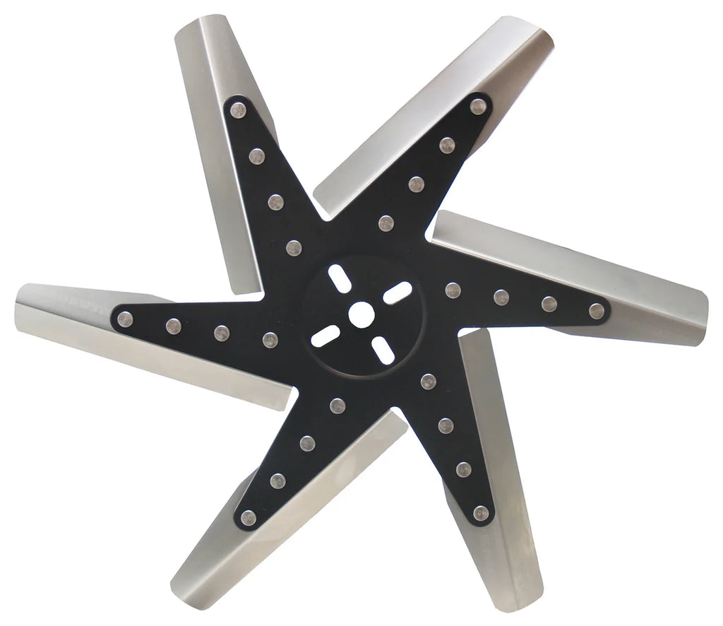 Derale 17" High Performance Stainless Steel Standard Rotation Flex Fan, Black Hub 19117 - Main Product View