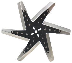 Derale 17" High Performance Stainless Steel Standard Rotation Flex Fan, Black Hub 19117 - Main Product View
